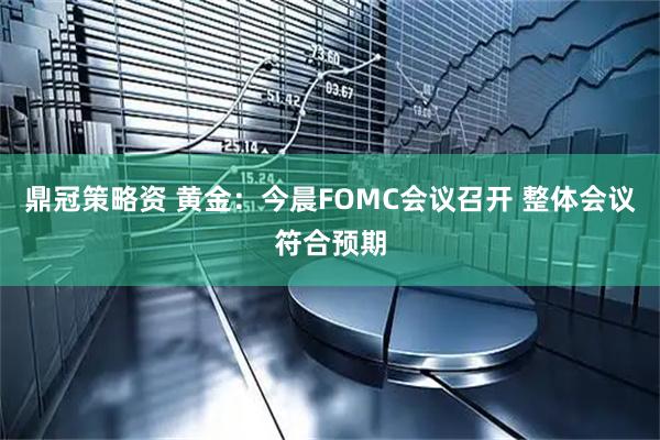 鼎冠策略资 黄金：今晨FOMC会议召开 整体会议符合预期