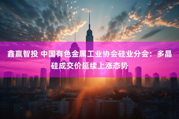鑫赢智投 中国有色金属工业协会硅业分会：多晶硅成交价延续上涨态势