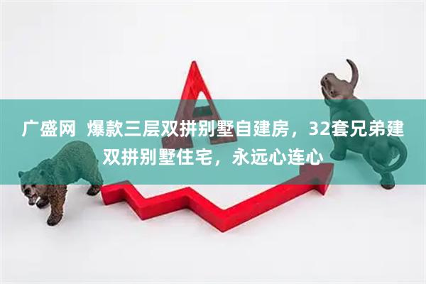 广盛网  爆款三层双拼别墅自建房，32套兄弟建双拼别墅住宅，永远心连心