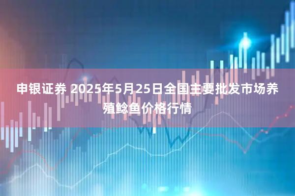 申银证券 2025年5月25日全国主要批发市场养殖鲶鱼价格行情