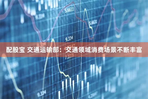 配股宝 交通运输部：交通领域消费场景不断丰富